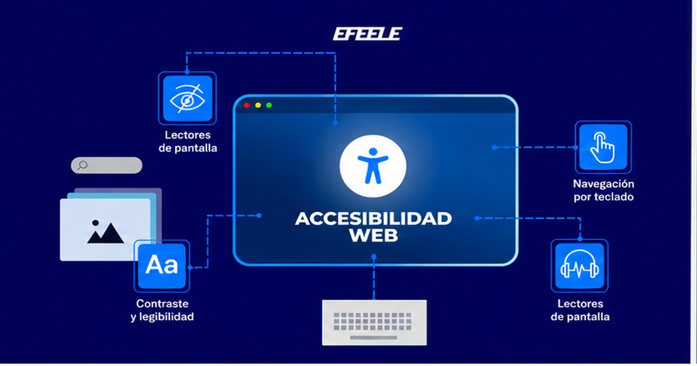 Ilustración sobre la Ley 26.653 y la accesibilidad de los sitios web en Argentina.
