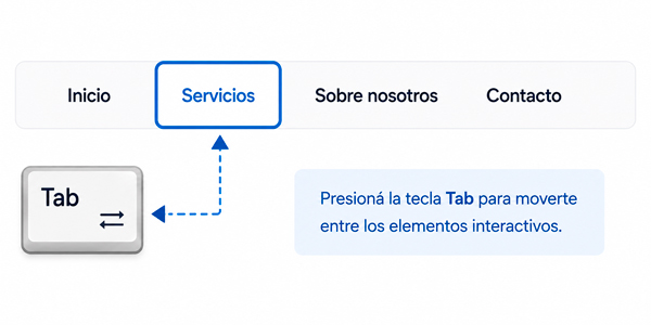 navegacion web con teclado